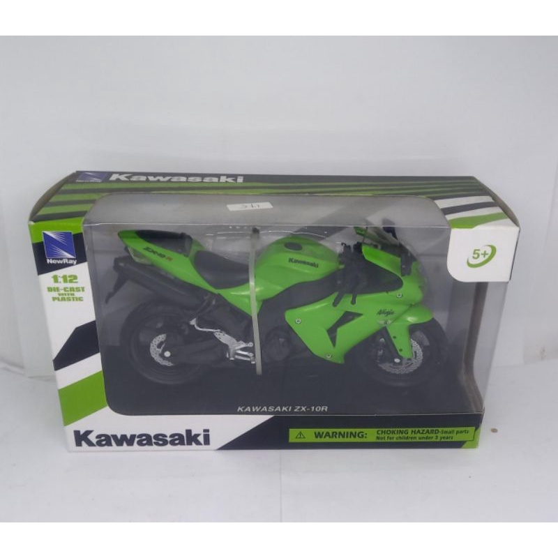 Diecast Miniatur Motor Sport Kawasaki ZX Balap Sport 1:12