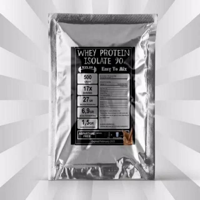 Jual p Whey Protein Isolate WPI 90 Coklat / WPI90 / 500gram 500gr 500