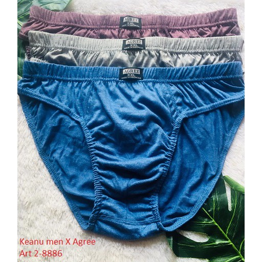 3 PCS Keanu men X Agree Art 2-8886/Pria Dewasa Katun /Celana dalam Pria dewasa /Keanu men sempak