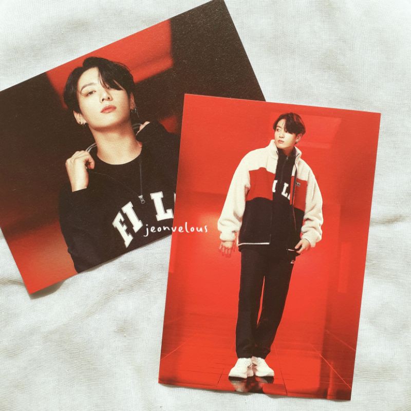 [booked] bts jungkook fila postcard posca 1 set