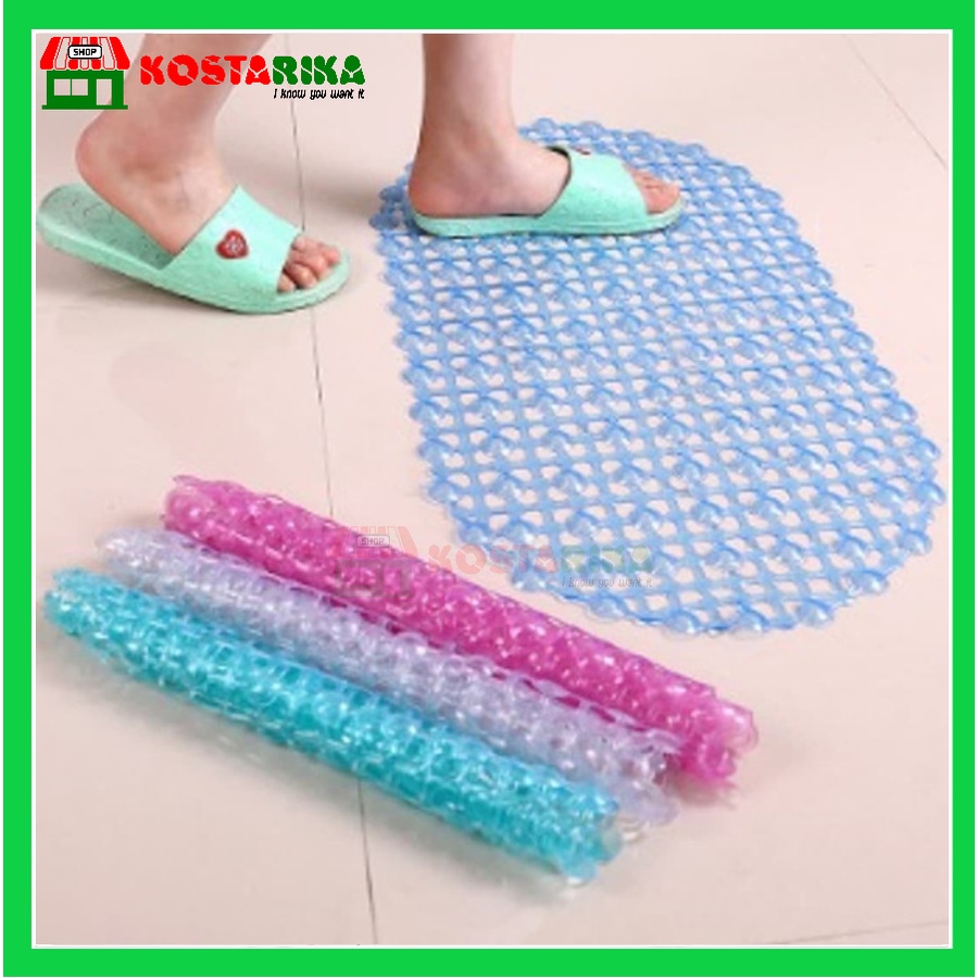 KOSTARIKA Keset Kamar Mandi Anti Licin / Alas Kaki Toilet Dapur / Karpet Lantai Silikon Suction Cup Bathroom Anti Slip Mat PVC Anti Slip