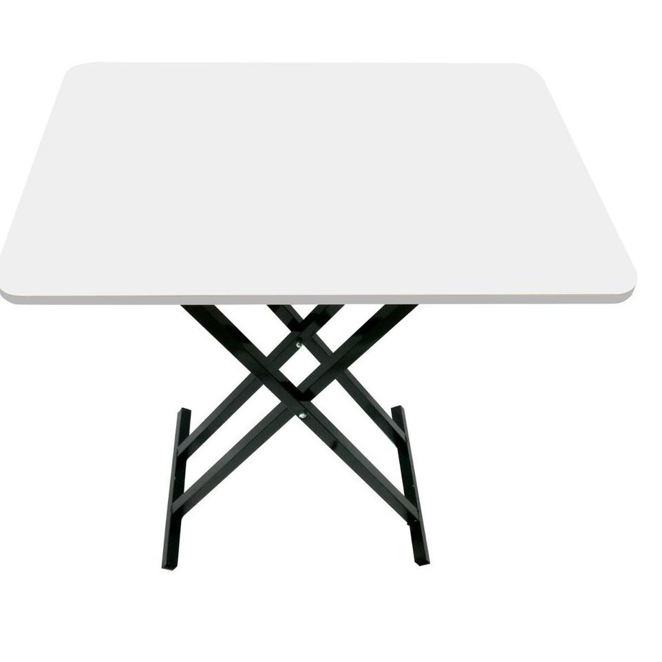 Dijual Murah V8D GUNINCO MEJA LIPAT KAKI SILANG kayu besi meja laptop portable meja makan cafe bazar