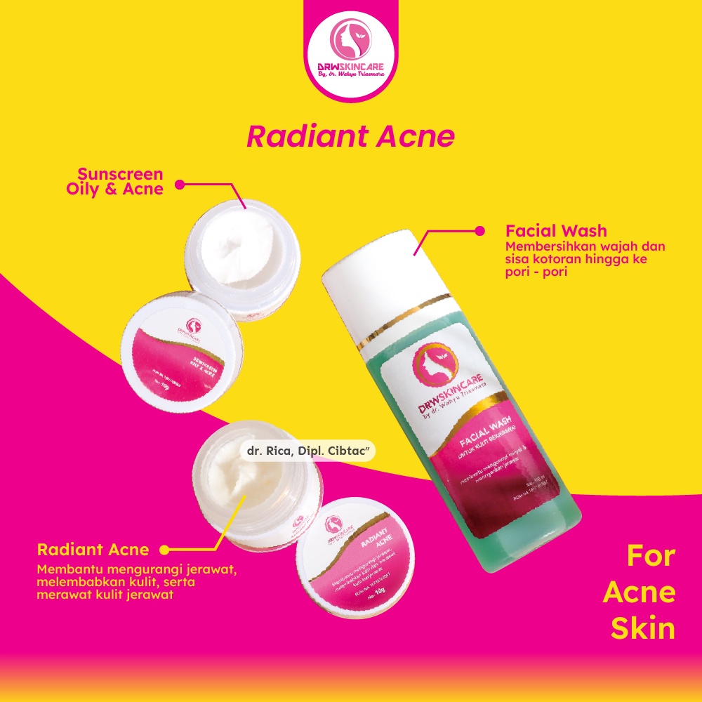 PAKET RADIANT DRW SKINCARE  ISI 3 / RADIANT ACNE / RADIAN GLOW / RADIANT BRIGHTENING-4