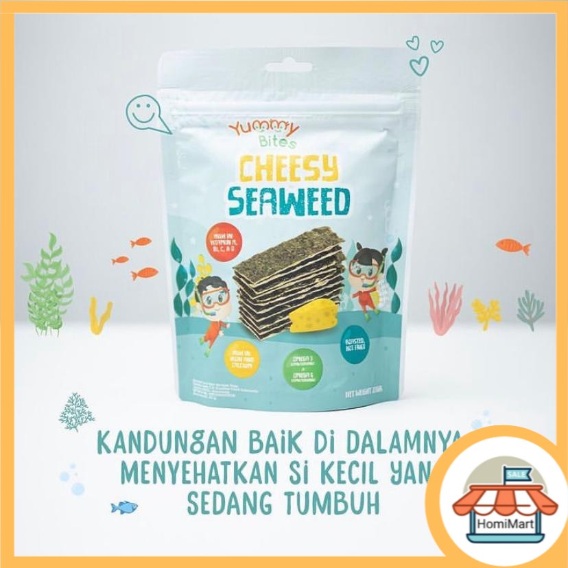 homimart I YUMMY BITES Cheesy Seaweed 20 gr / Snack Cemilan Anak Jajanan Bayi