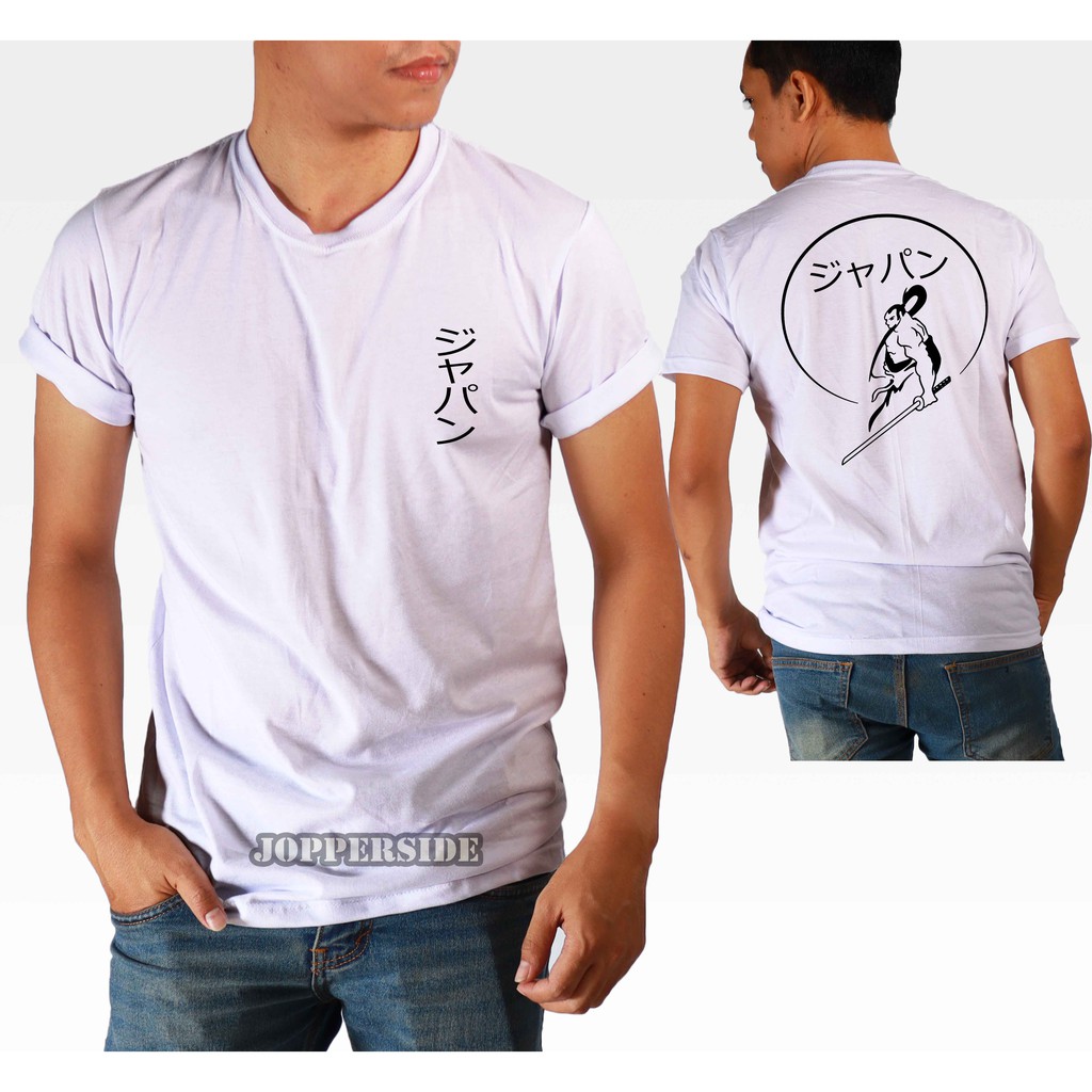 JOPPERSIDE TSHIRT KAOS DISTRO ANIME NINJA SAMURAI SENSEI TULISAN JEPANG PRIA ORIGINAL TS69 BB