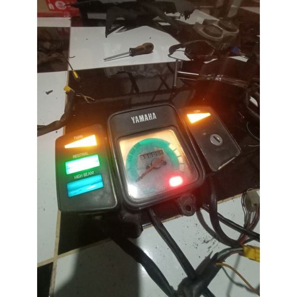 Ori spedometer spidometer speedometer Yamaha yt 115 Dt 100 dtx original lampu kontrol oil odometer p