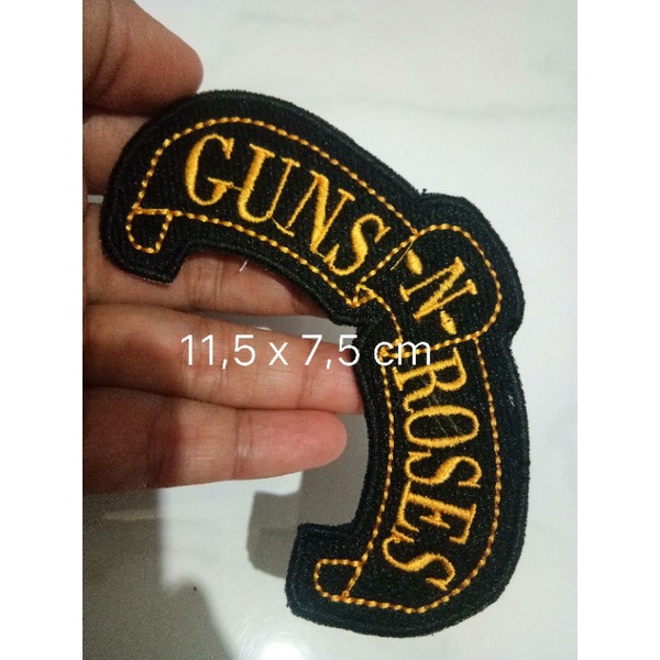 patch bordir tulisan gnr aksesoris fashion