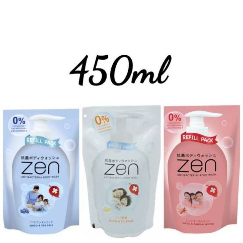 Zen Body Wash Refil 450ml Harga Promoo