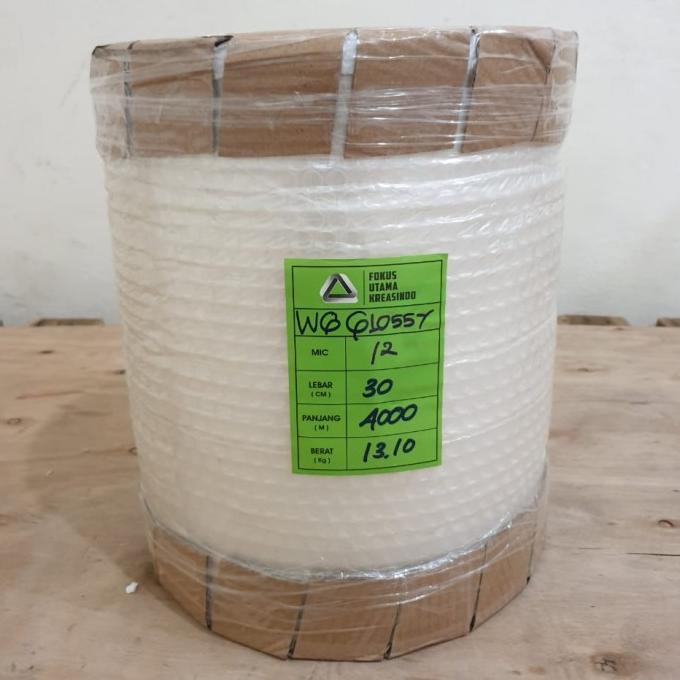 

Plastik Laminating BOPP Glossy Waterbase 12micron - 30cm / Laminasi