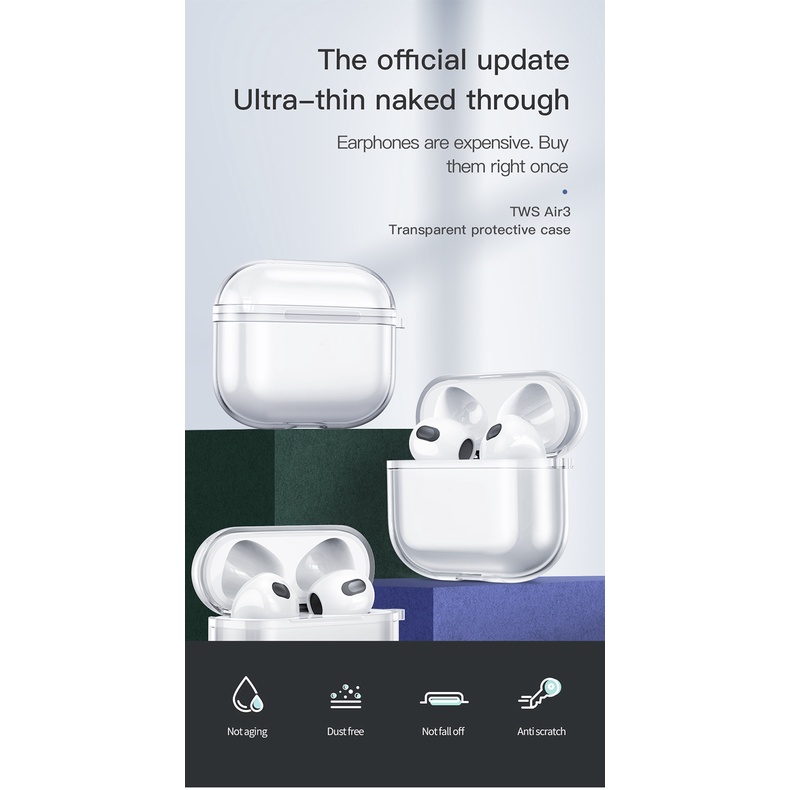 TOTU Casing Airpods 3 Case Protector for Airpods 1/2/3 TWS TPU