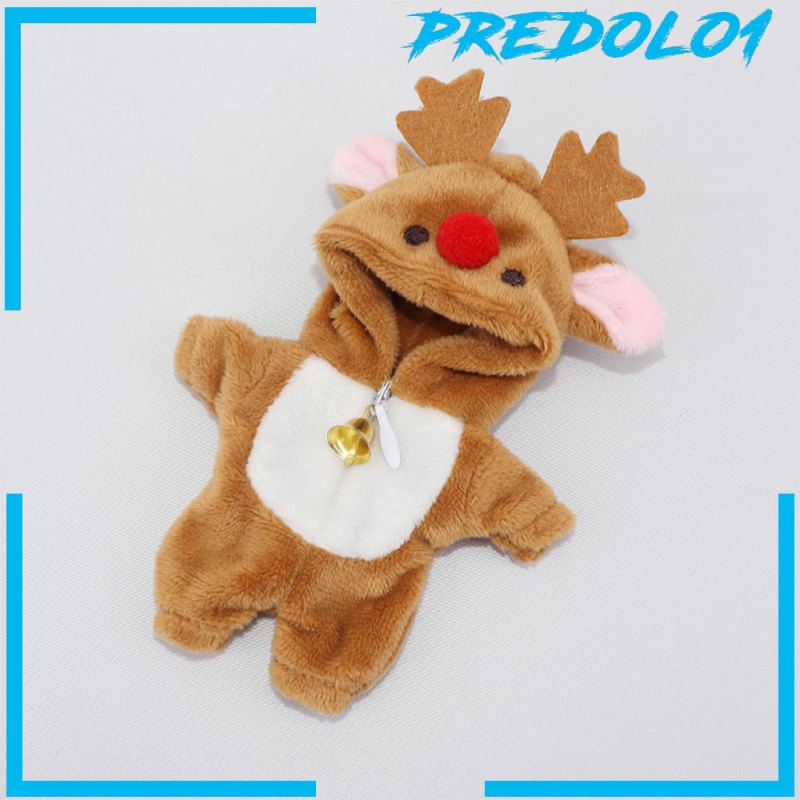 (Predolo1) Mainan Jumpsuit Lengan Panjang Motif Rusa Untuk Boneka Bjd 1 / 12 Ob11 Gsc