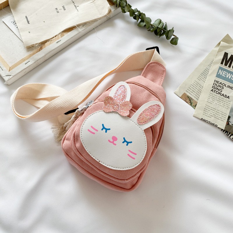 HappyOliver TAS BUNNY SLINGBAG tas import anak resleting tas slempang anak laki perempuan