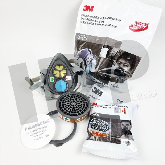 Masker 3M 3200 Respirator + Cartridge 3301CN + Filter 3N11CN