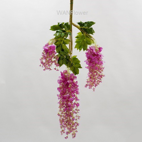 WANFlower Bunga Juntai Wisteria X3K * Magenta (perTangkai) P1,1M