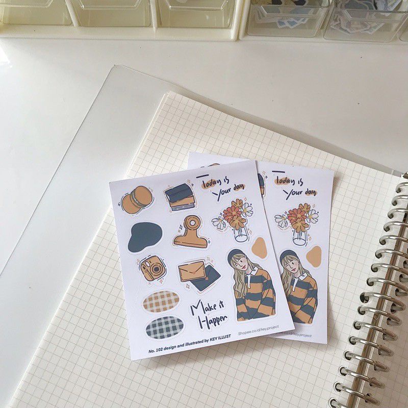 

Sticker Aesthetic Korean Girls /Stiker Jurnal