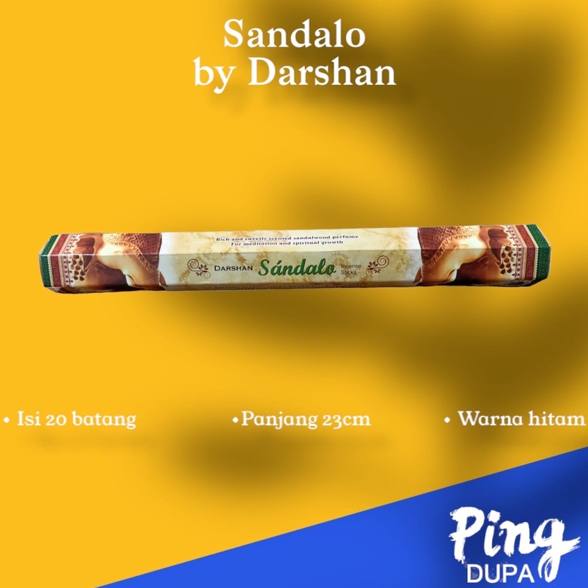 Hio Cendana Handmade Sandalo Hexa Isi 20 Batang Dupa by Darshan India