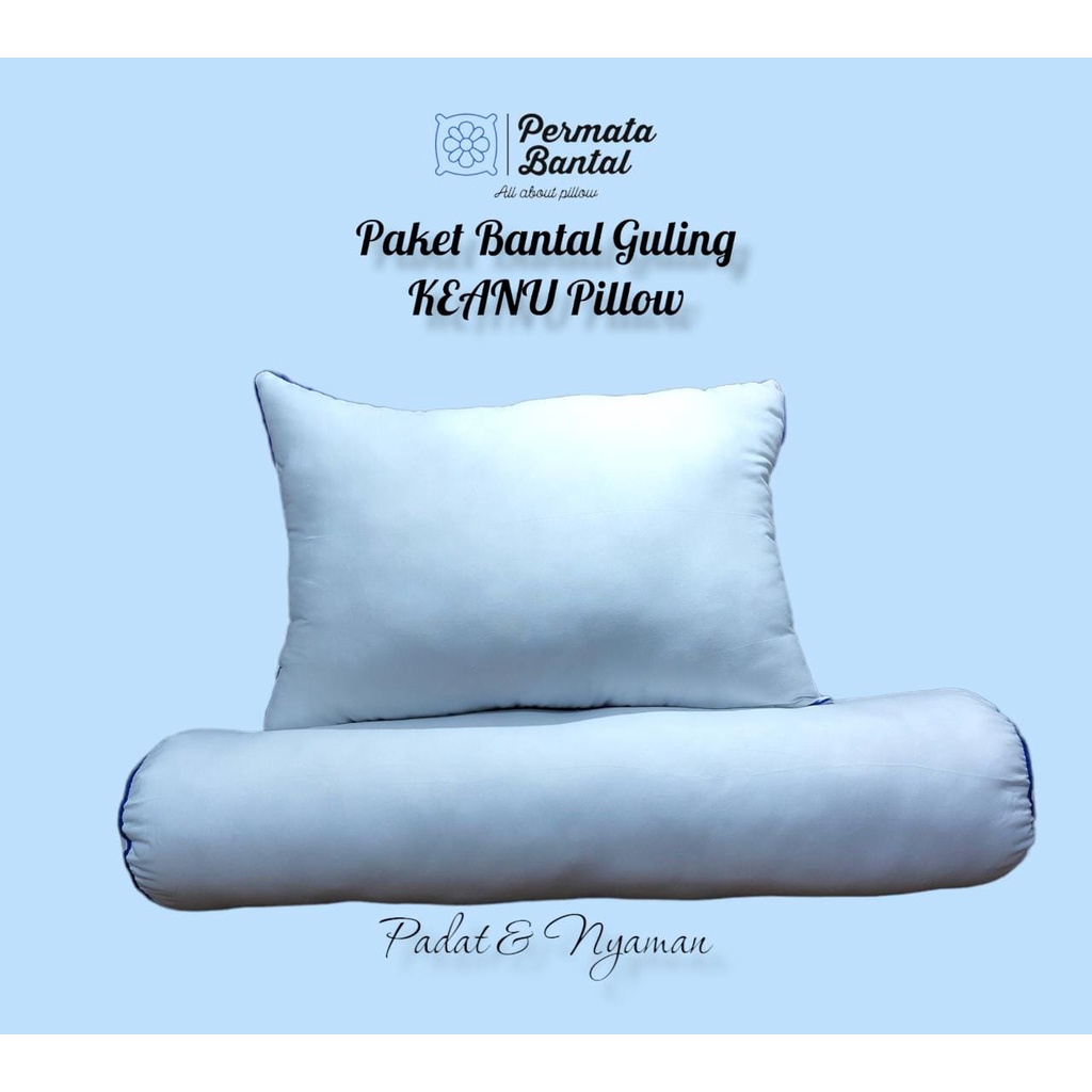 [PROMO]Paket Bantal Guling KEANU Pillow Ukuran 65x45 isi full silikon padat 800Gram