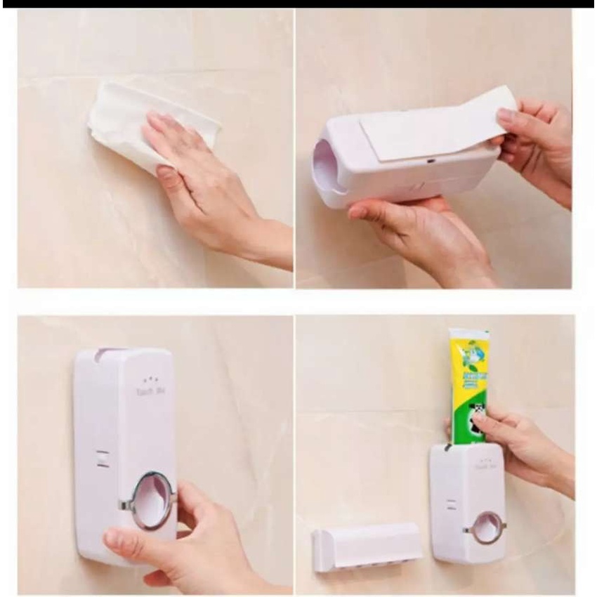 Dispenser Odol / Tempat Odol / Tempat Sikat Gigi 5 lubang / Toothpaste Dispenser