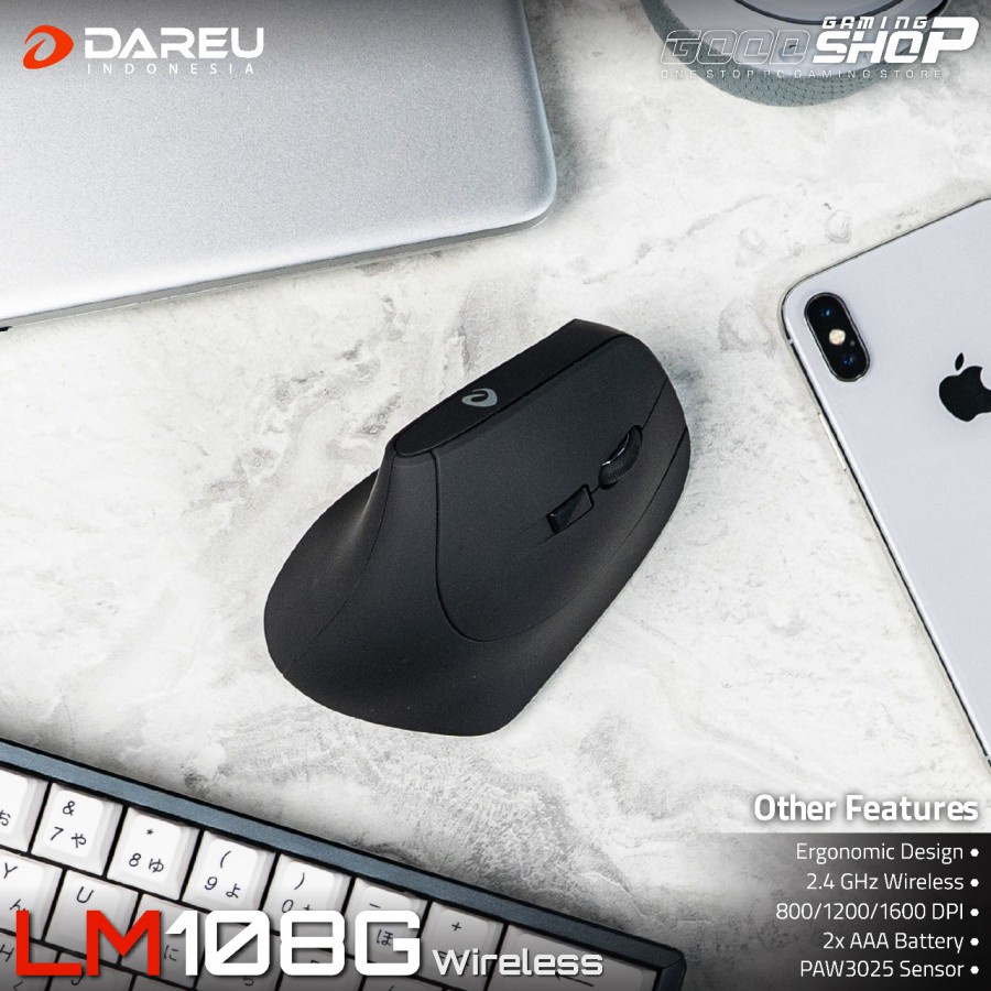 Dareu LM108G Wireless - Mouse Vertical Wireless Gaming Mouse