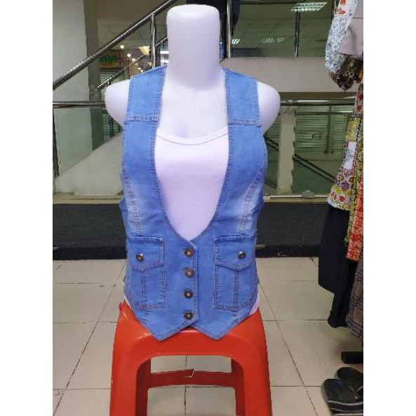 PROMO Rompi Levis outer ROMPI Jeans Tebal ROMPI Cewek ROMPI Wanita VEST Trendy Terbaru Kekinian