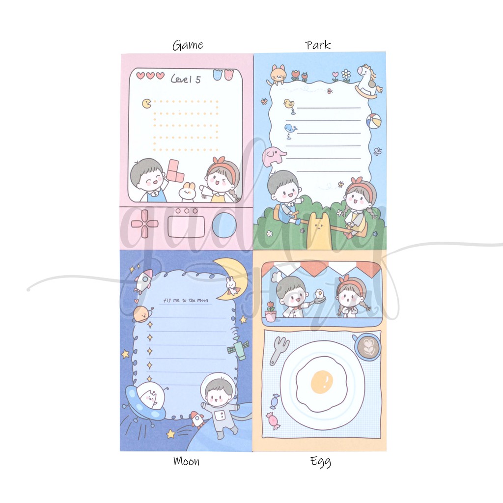 

Sticky Notes Planet Egg Park Memo Lucu Unik Scrapbook DIY GC 301352