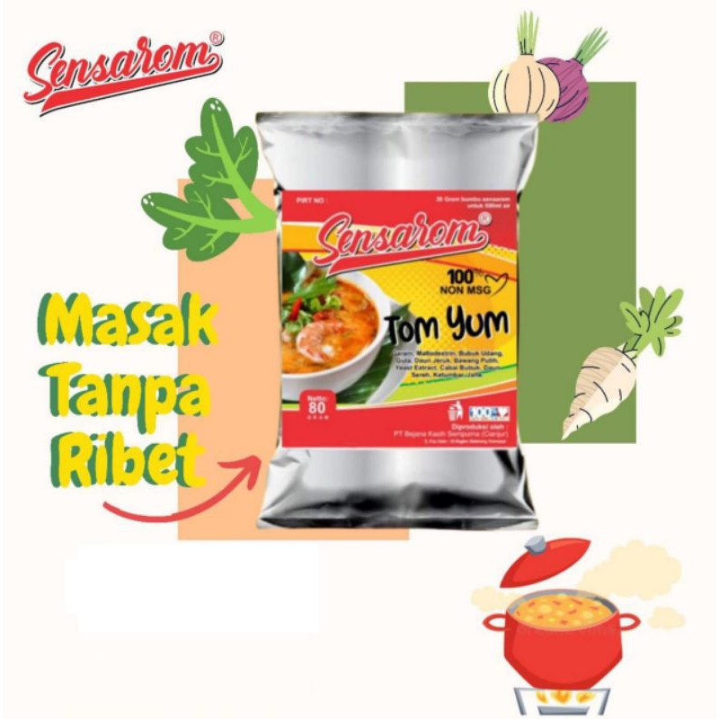 

SENSAROM Bumbu Tom Yum Praktis - 80 gram Bumbu Instant