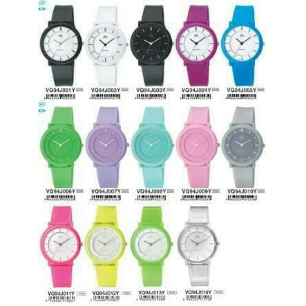 Jam Tangan Wanita QQ QQ VQ94 Original Putih Transparan