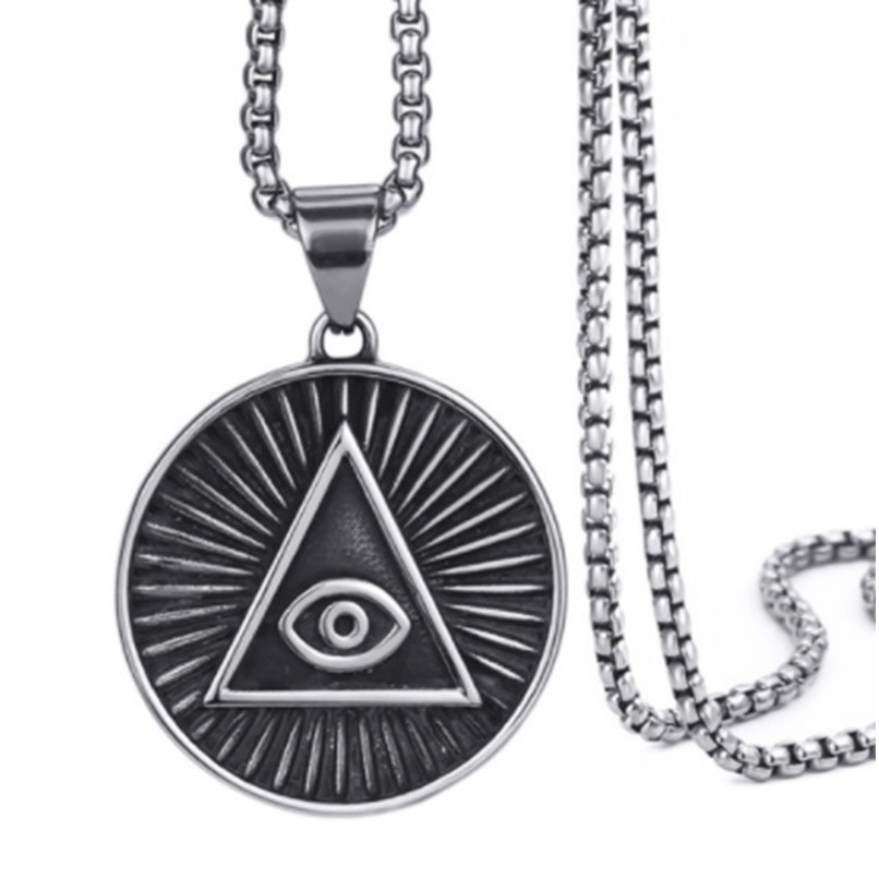 Pendant Illuminati The All-seeing-eye Illunati Pyramid eye Symbol Chain Jewelry