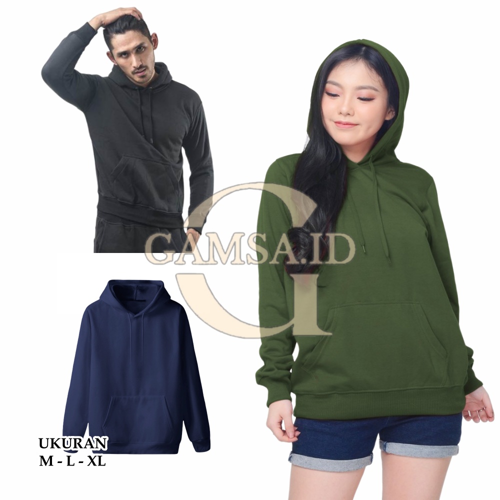 BISA COD - SWEATER HOODIE PRIA WANITA JAKET JUMPER JACKET POLOS KERJA SEKOLAH KASUAL