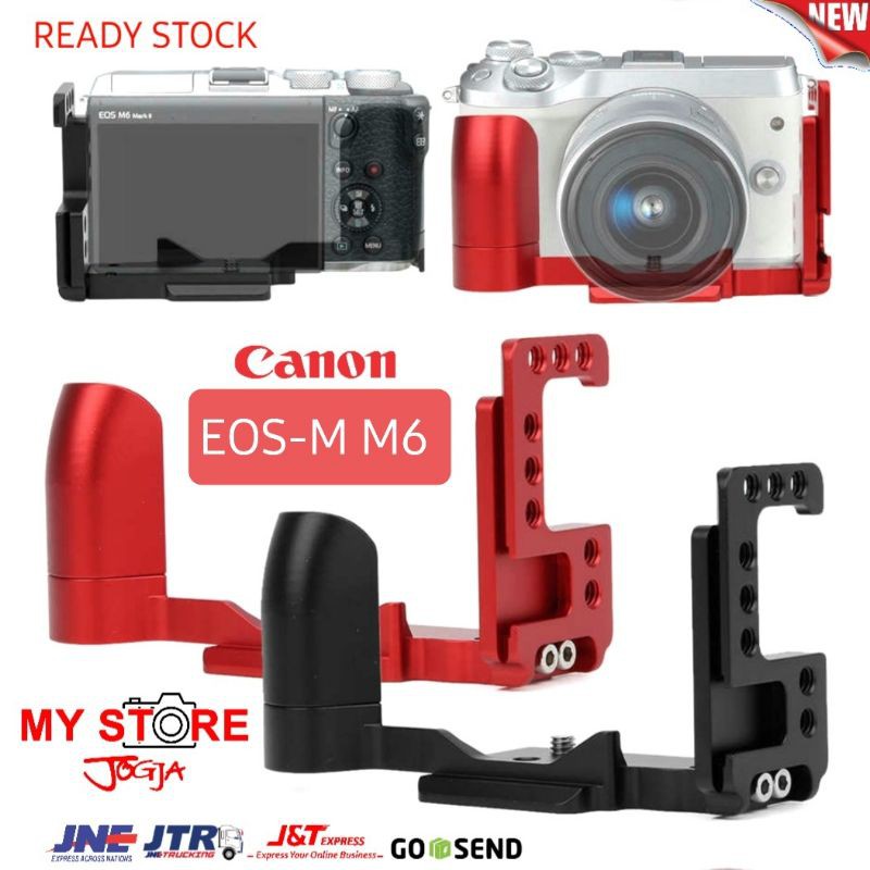Quick Release L Plate Camera Canon EOS M6 Vertical Bracket Hand Grip QR L Plat EOS-M M6 w/ Cold Shoe