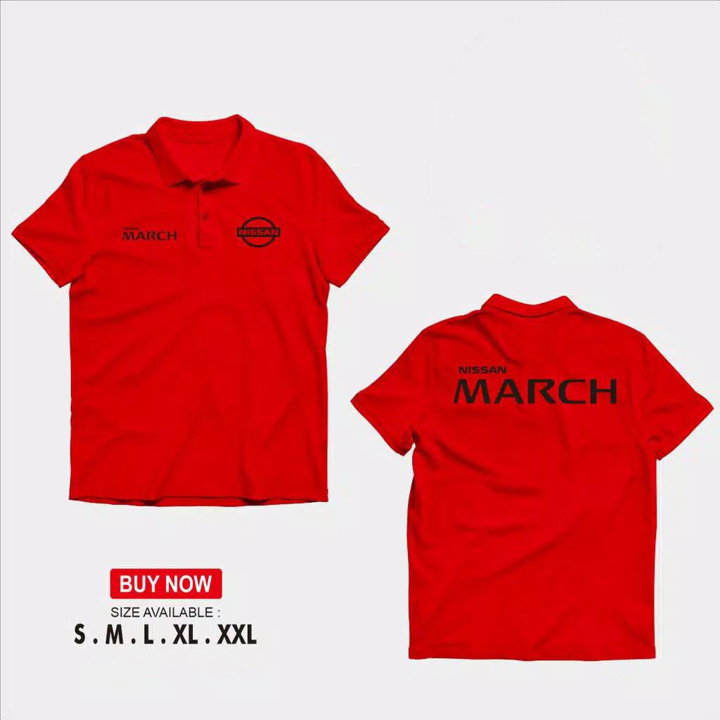 polo shirt nissan march / baju kaos kerah mobil march nissan