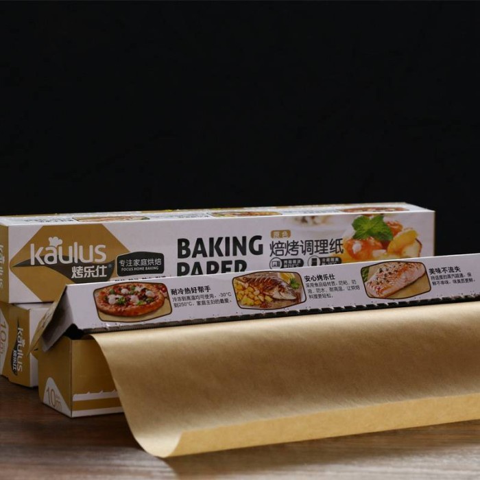 Kaulus non stick baking paper / kertas panggang kue - brown 10m