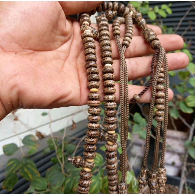 Tasbih tijani liwung macan asli 10mm tasbih atijani yuser bentuk pipih