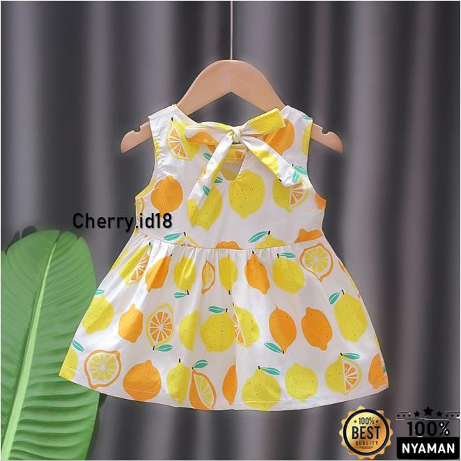 Cherry COD Giallo Summer Dress Lemonade / Baju Anak Perempuan / Dress Anak Cewek / Baju Tunik Anak D40