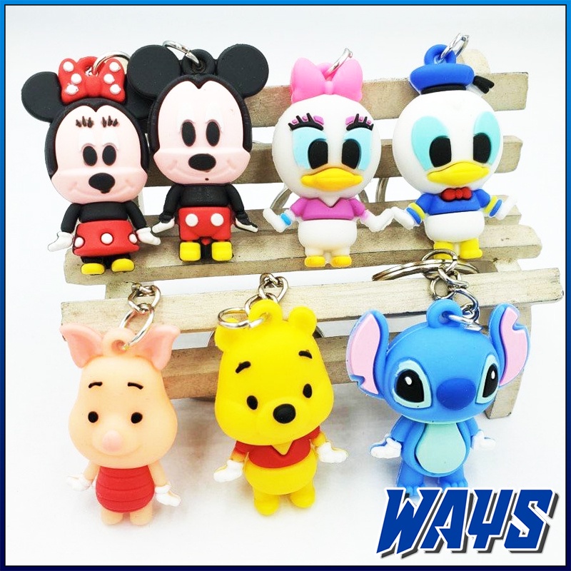 [G022] GANTUNGAN KUNCI DISNEY MICKEY MOUSE / MINNIE MOUSE / WINNIE THE POOH / STITCH / DONALD DUCK IMPORT