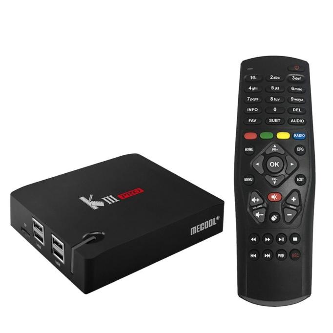 Mecool KIII Pro TV Box 3GB RAM 16GB eMMC Hitam