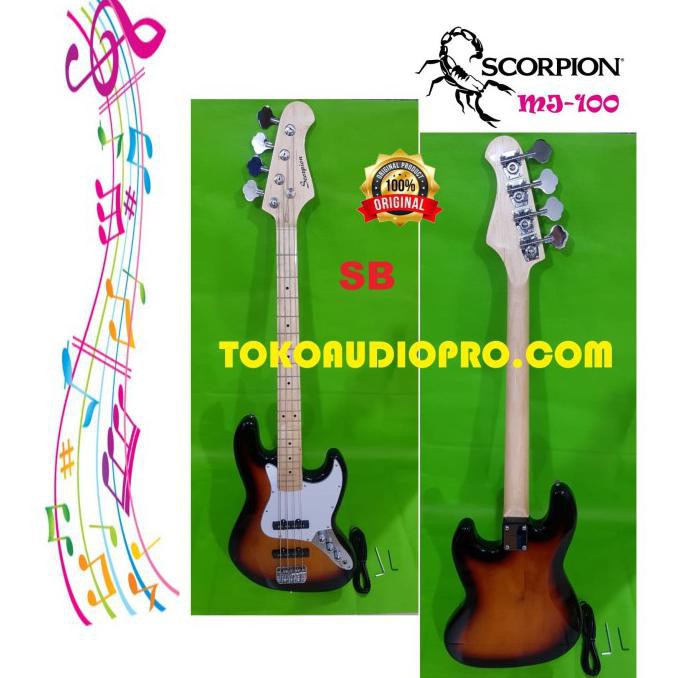Gitar Bass Murah Scorpion Mj100/4 String