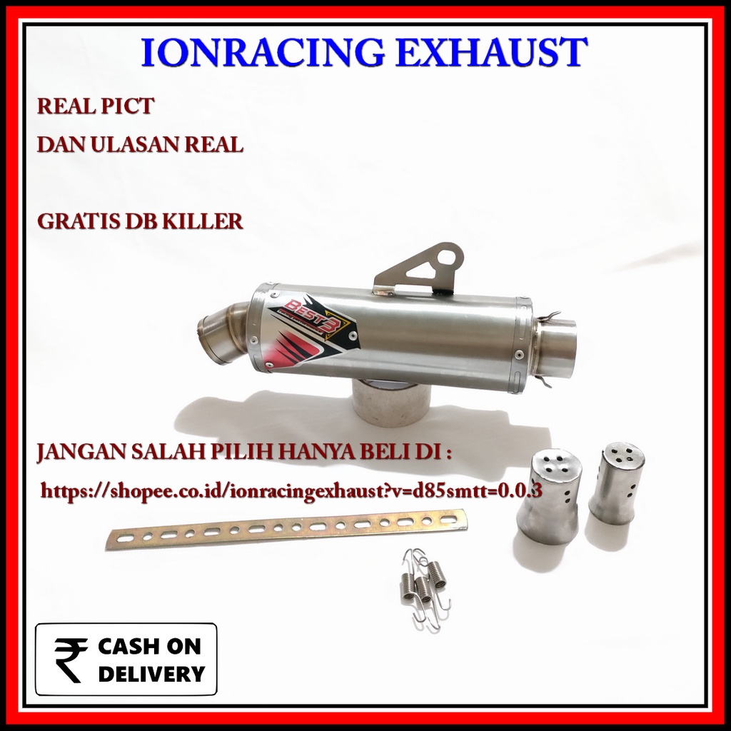 SILINCER ONLY KNALPOT BEST3 Diameter 38mm dan 50mm SILINCER KNALPOT NMAX AEROX PCX VARIO 125 150 SCO