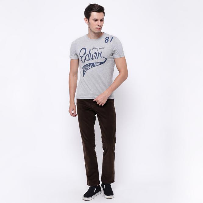 Edwin Celana Jeans 305-Cdr-Coffee Reguler Fit Pria Panjang Coklat Tua - Cokelat Tua, 28