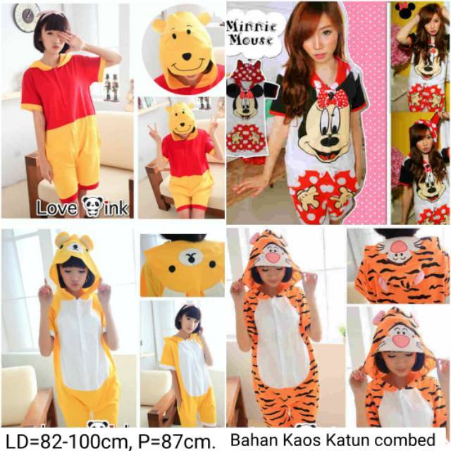 JUMPSUIT HELLO KITTY DKK BAJU KARAKTER CEWEK LUCU