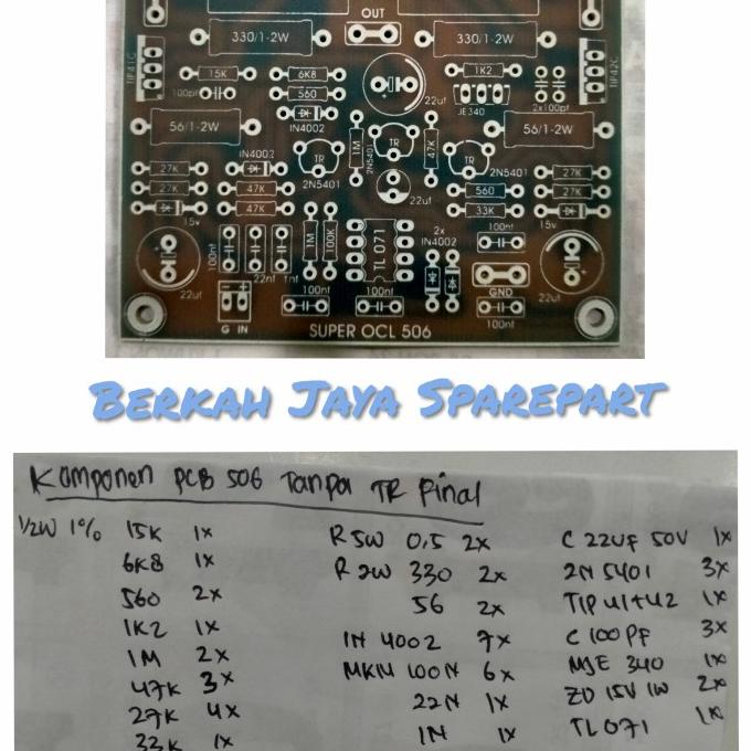 PCB Driver SOCL 506 + Komponen Tanpa TR Final berkahja98 Murah
