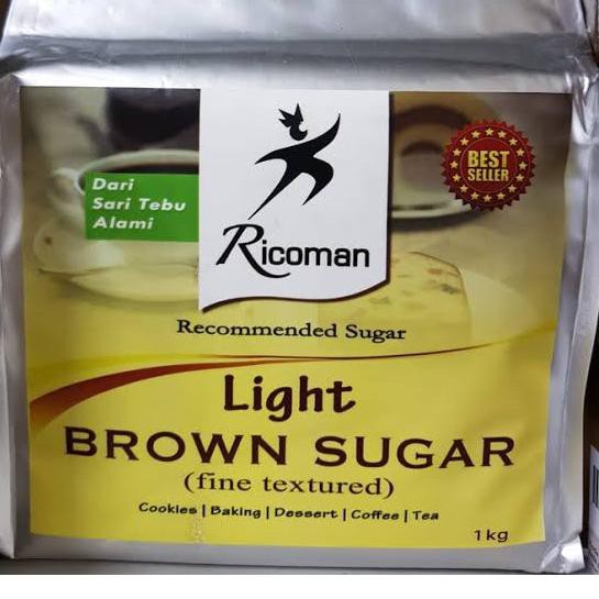 

【murah】 Gula - Sugar Ricoman Light Brown 1kg
