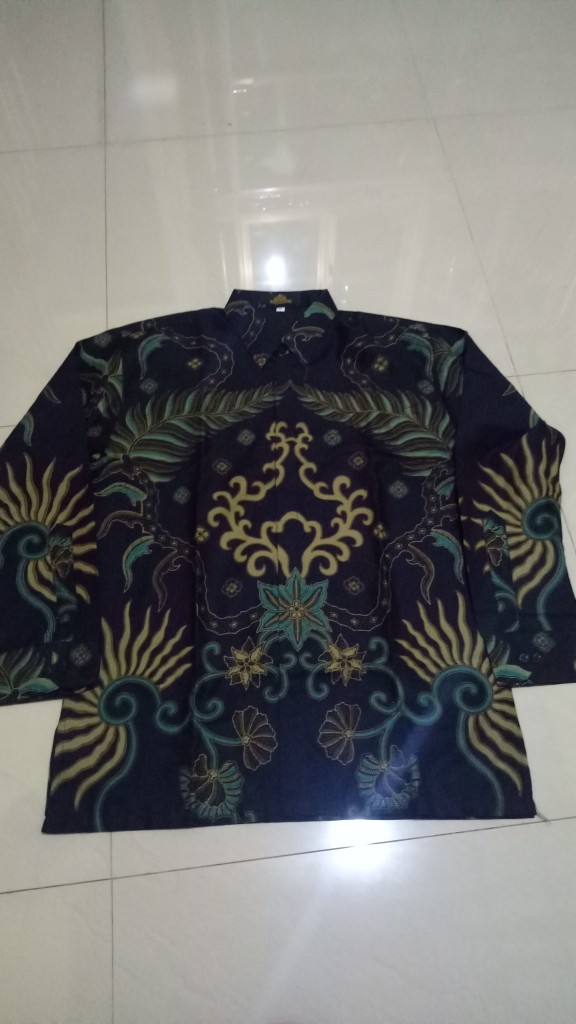 Aswangga Dongker Kemeja Batik Pria Full Furing Bahan Katun Halus Baturaden