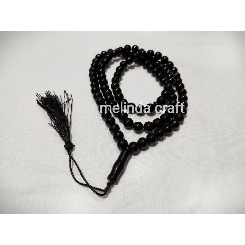 tasbih batu black jade asli 8mm tasbih batu