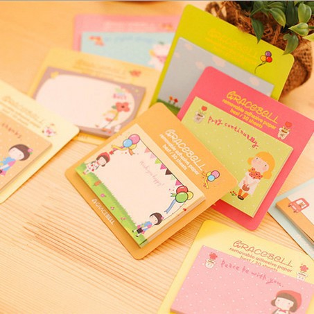 Sticky Notes Kecil Memo Paper Korea / Tempelan Kertas Memo Karakter Lucu Unik / TS-95-1