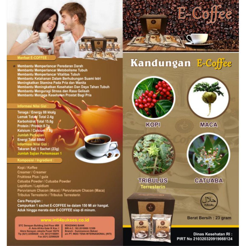 

E Coffee Kopi Vitalitas Pria Meningkatkan Hormon