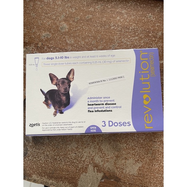 Revolution Purple DOG untuk Anjing dengan berat 2.6-5kg for dog 5.1 - 10 lbs