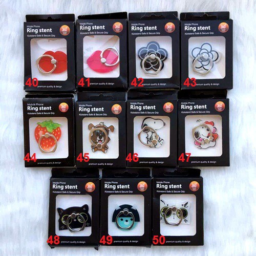 I-RING Stand Ring Stand Holder Cincin HP iring Gambar Motif Cute