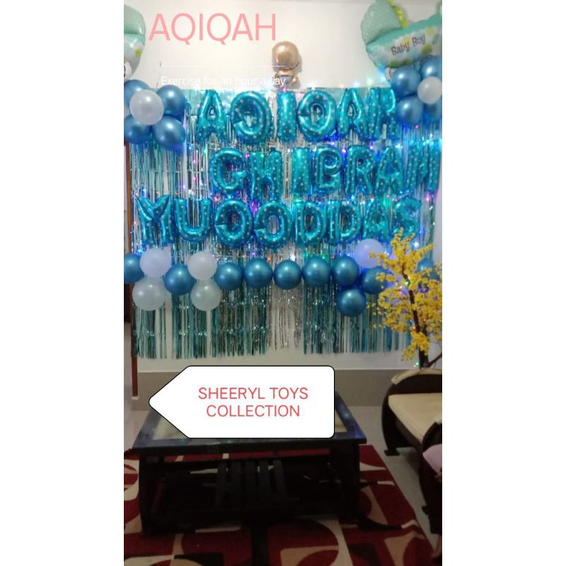 (COD)DEKOR AQIQAH PAKET DEKOR TEMA AQIQAH