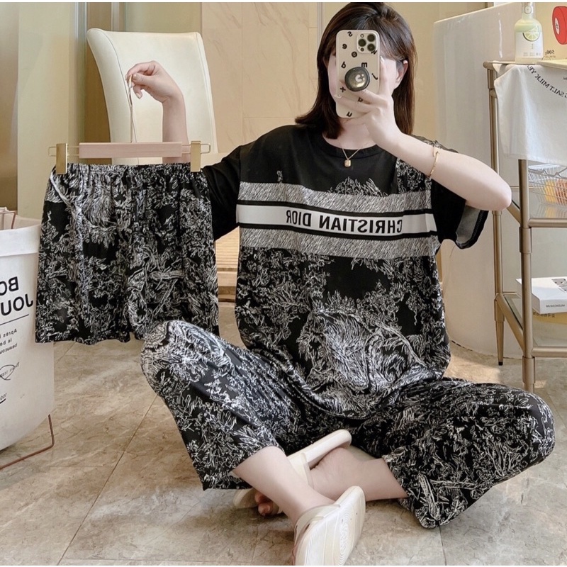 Baju Tidur Import wanita Set 3 in 1